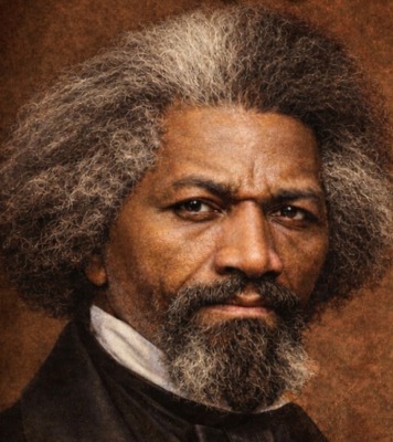 an artist's rendering of Frederick Douglass
