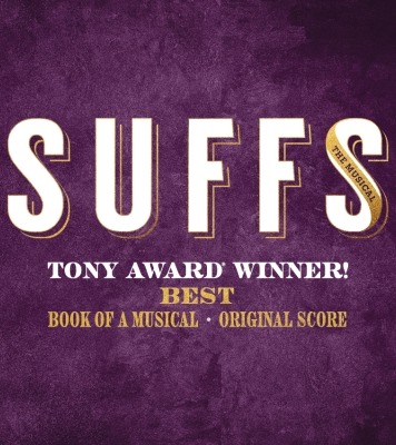 The text "Suffs" on purple background