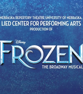The words "Disney's Frozen" on a blue background