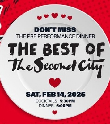 a dinner plate with event info