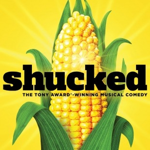 logo for the hit broadway musical SHUCKED