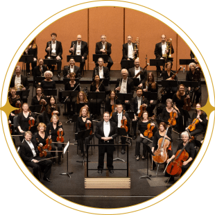 Lincoln's symphony orchestra on stage