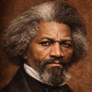 an artist's rendering of Frederick Douglass