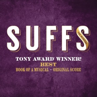 The text "Suffs" on purple background