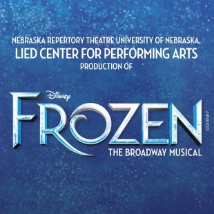 The words "Disney's Frozen" on a blue background