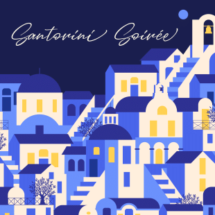 greek isle style city scape