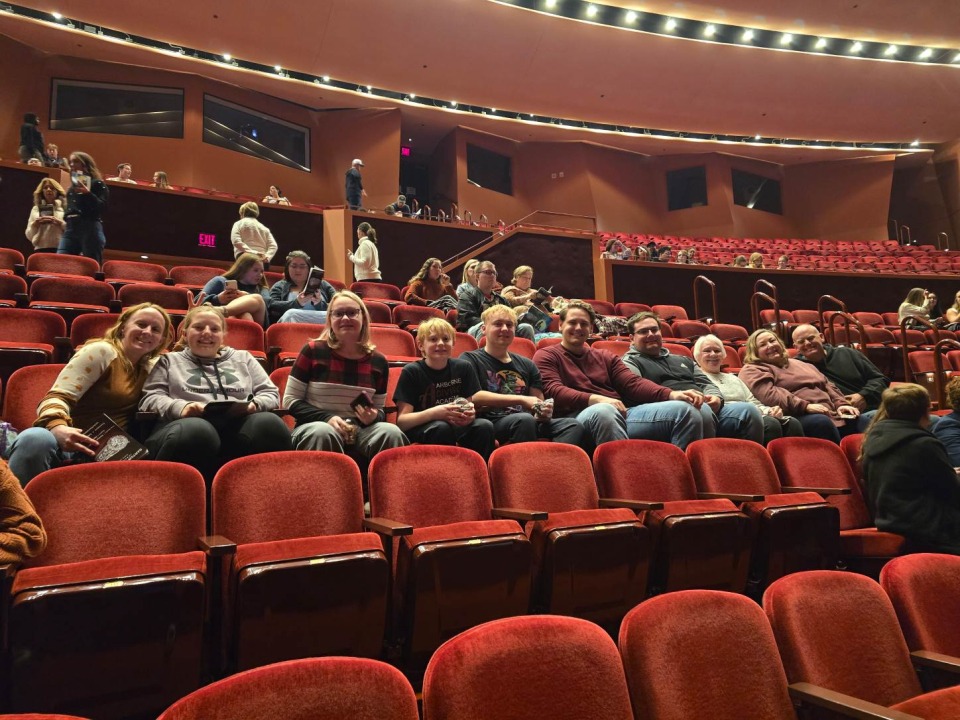 Becky Costanzo and Family to Disney's The Little Mermaid a group attends a performance at the lied center
