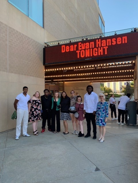 Cloud County Community College Theatre to Dear Evan Hansen a group attends a performance at the lied center