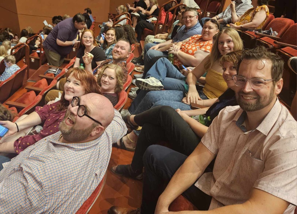 Lauren Thomas and Friends to Dear Evan Hansen a group attends a performance at the lied center