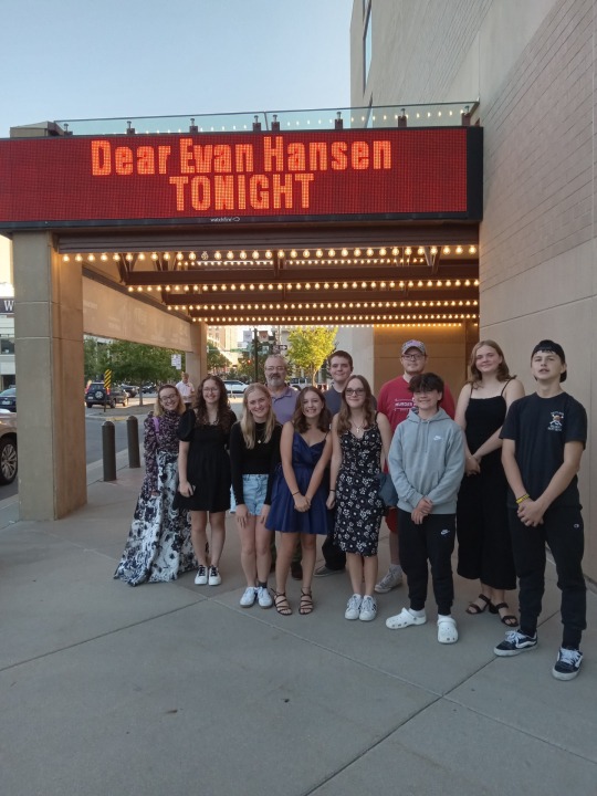 Waverly High School Theatre to Dear Evan Hansen a group attends a performance at the lied center