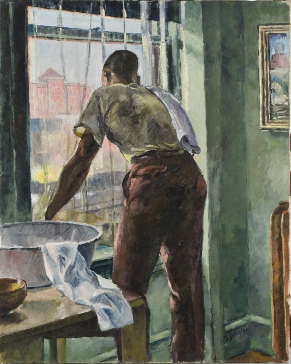 Window Cleaning, 1935 Oil on canvas