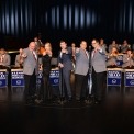 The Glenn Miller Orchestra performing on stage during a concert.