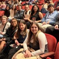 a group attends a performance at the lied center
