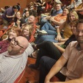 a group attends a performance at the lied center