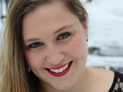 Jessica Johnson Brock performing at the Lied Center for A Night at the Opera with Lincoln's Symphony Orchestra