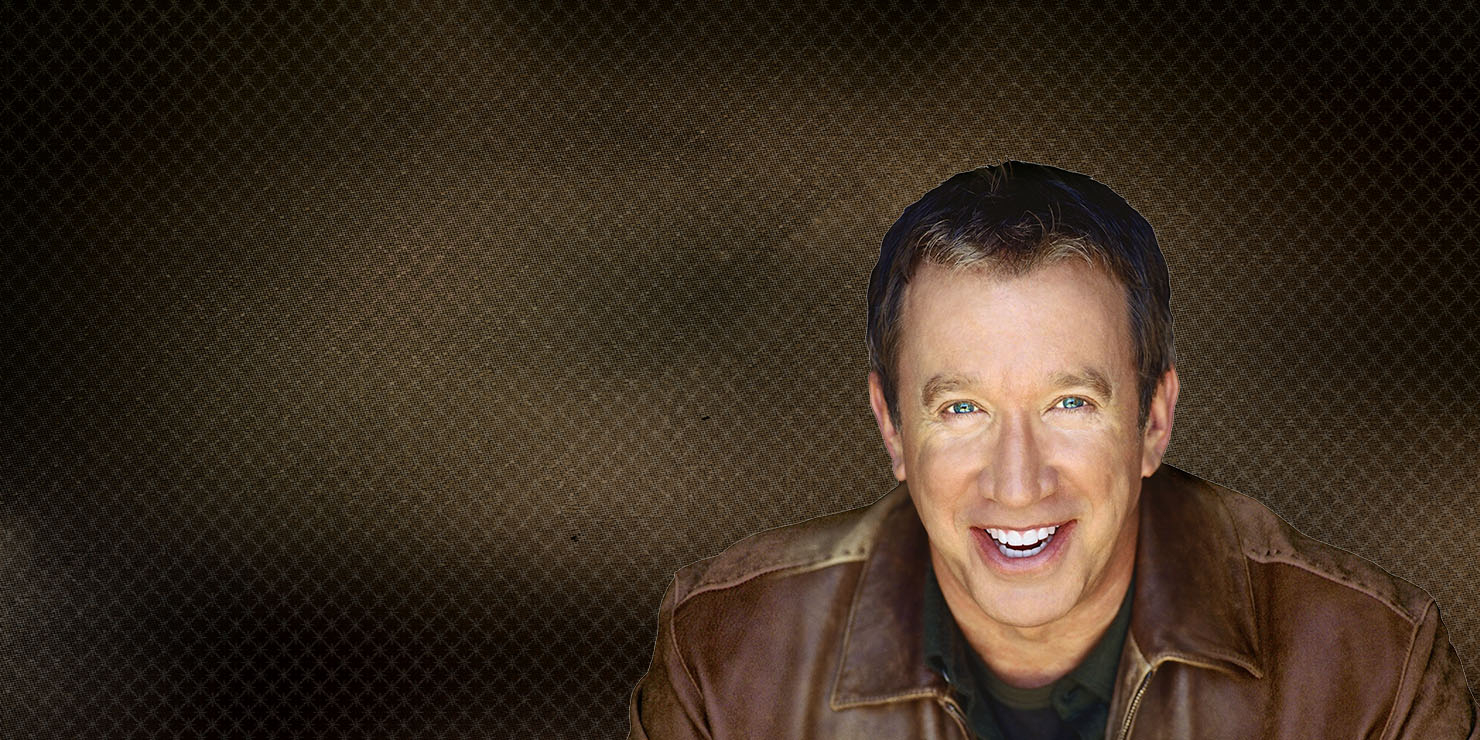 Image of Tim Allen wearing a brown leather jacket.