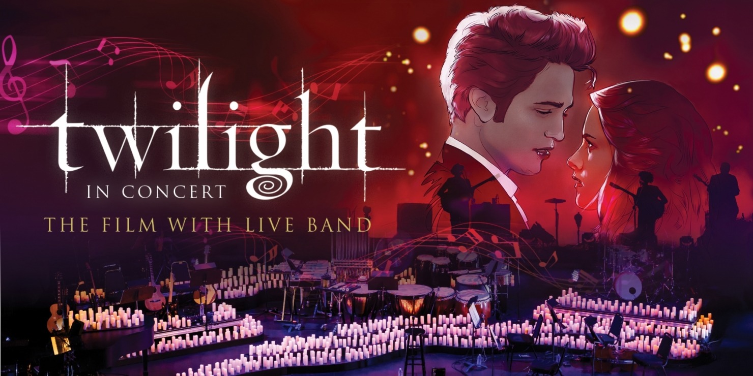 artwork from the movie twilight with a picture of instruments and candles on a stage