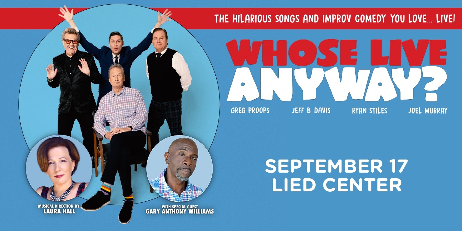 promotional flyer for Whose Live Anyway? live event