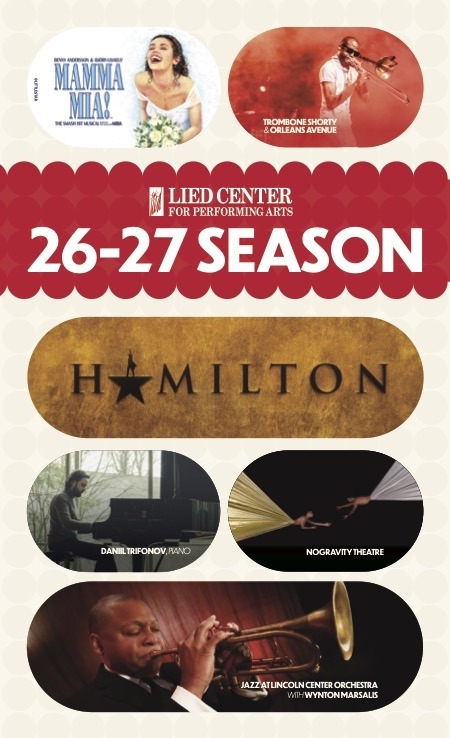the cover page of the lied center 26-27 season brochure