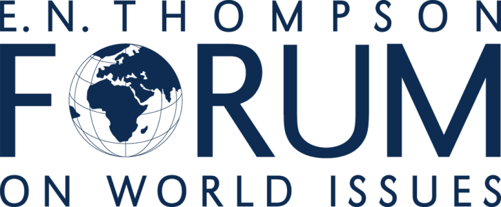 E.N. THOMPSON FORUM ON WORLD ISSUES LOGO