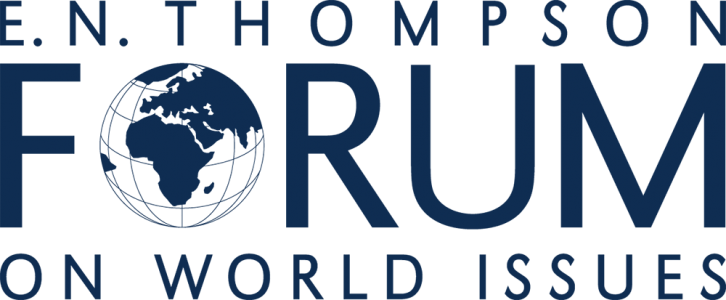 EE.N. THOMPSON FORUM ON WORLD ISSUES LOGO