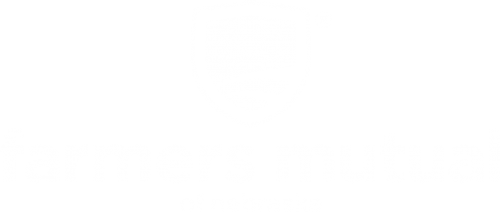 Farmers Mutual shield with Farmers Mutual of Nebraska written under it.