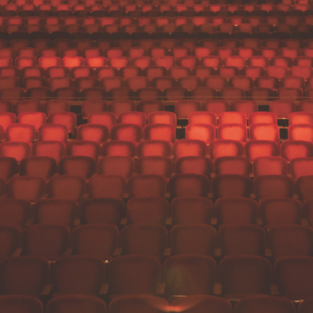Red theater seats.